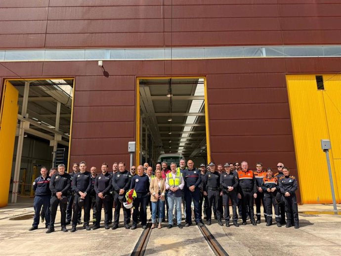 Participantes en la primera prueba de encarrilamiento