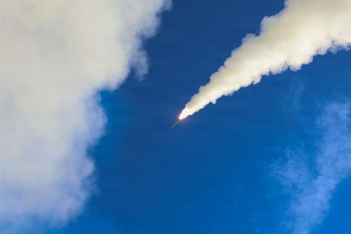 March 27, 2026, Uss Thomas Hudner, United States: The U.S Navy Arleigh Burke-class guided-missile destroyer USS Thomas Hudner, launches a Tomahawk Land Attack Missile in support of Operation Epic Fury, March 21, 2026 from an Undisclosed Location.