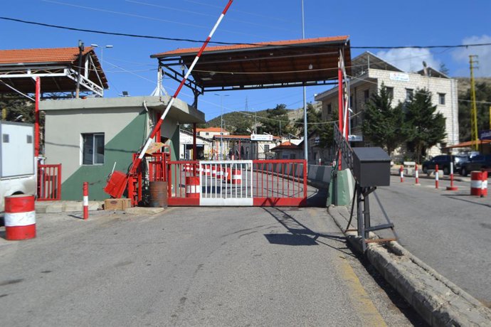 BEIRUTE, 6 de abril de 2026  -- Foto tirada em 6 de abril de 2026 mostra o posto fronteiriço de Masnaa, entre o Líbano e a Síria. O posto fronteiriço de Masnaa, no Líbano — principal porta de entrada terrestre do país para a Síria e o interior do mundo ár