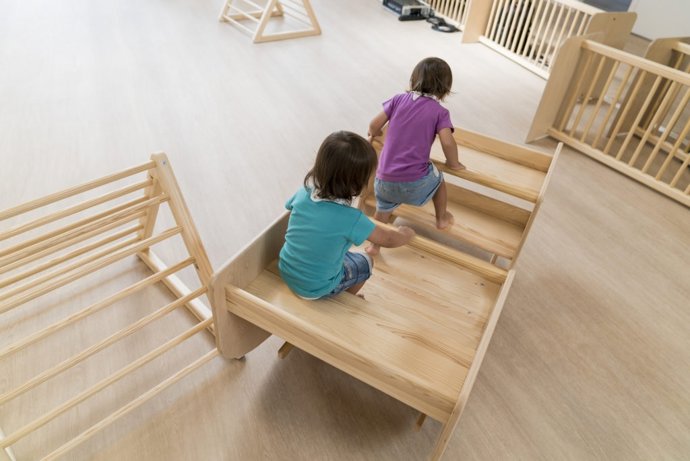 Archivo - Niños en una guardería