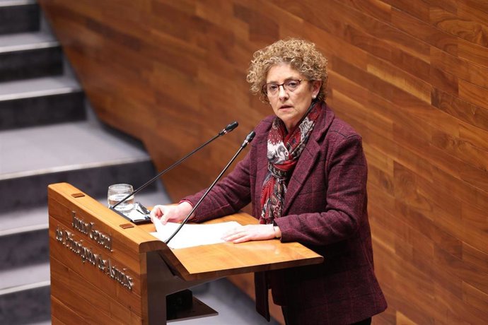 Archivo - La diputada del PP de Asturias Gloria García en un Pleno de la JGPA.
