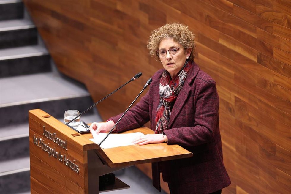 Archivo - La diputada del PP de Asturias Gloria García en un Pleno de la JGPA.