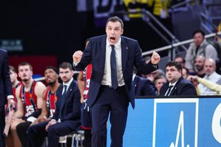 Archivo - Paolo Galbiati durante un partido del Kosner Baskonia