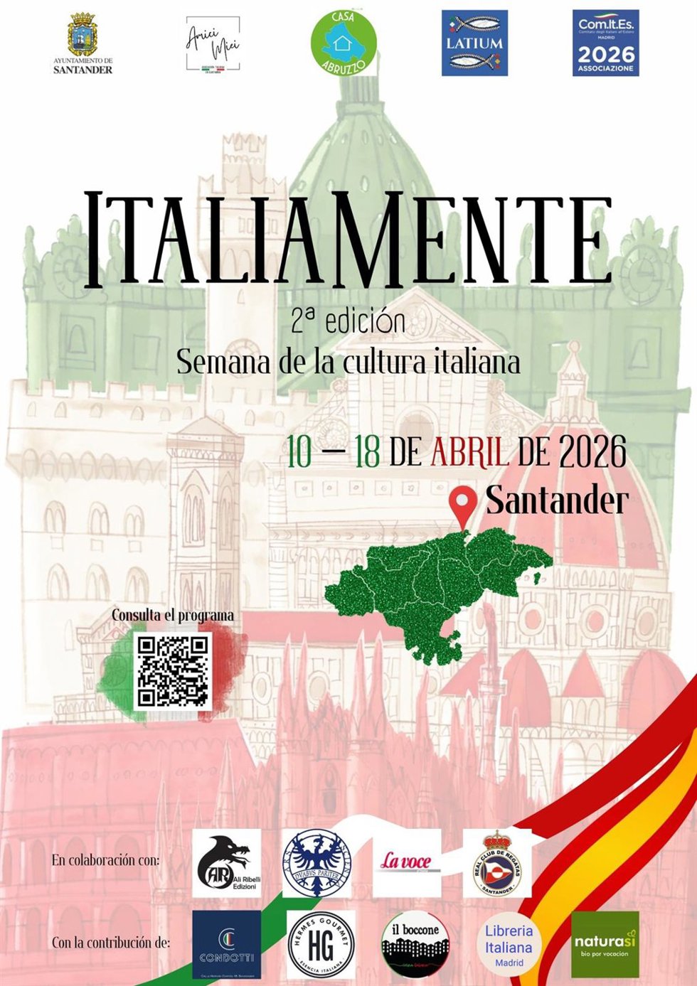 Cartel de Italiamente - Semana de la cultura italiana