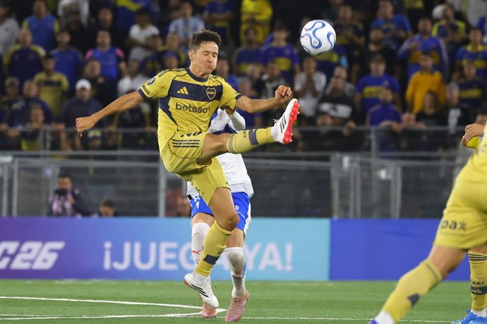 Futbol, Universidad Catolica vs Boca Juniors Fase de grupos, Copa Libertadores 2026. El jugador de Boca Juniors Ander Herrera es fotografiado durante el partido de copa libertadores por el grupo D contra Universidad Catolica disputado en el estadio Claro