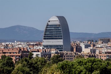 Archivo - Sede del BBVA en Madrid.