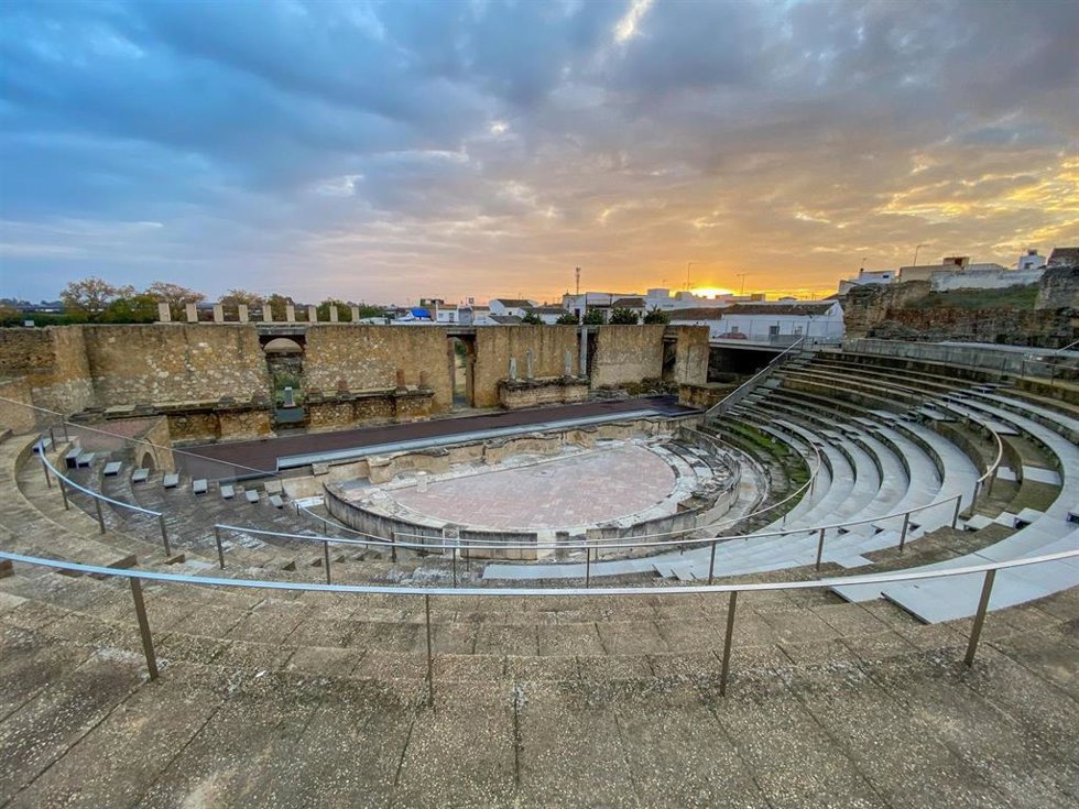Imagen del teatro romano del conjunto arqueológico de Itálica.