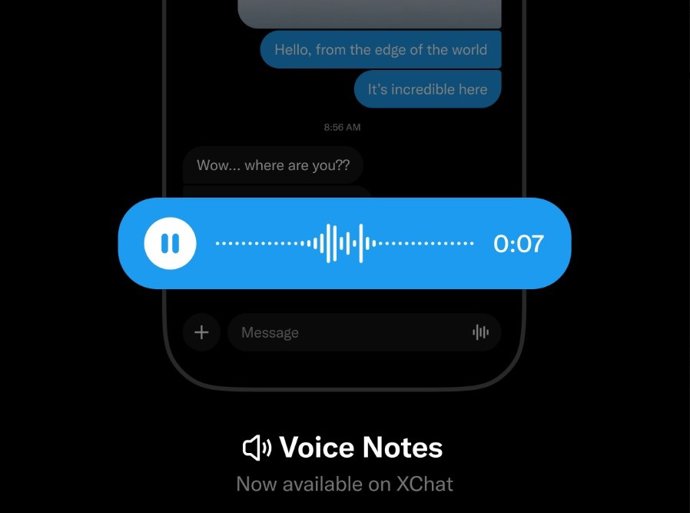 Mensagens de voz no XChat.