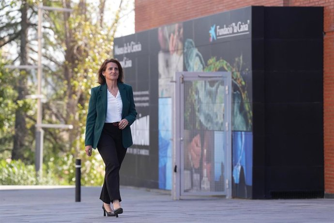 La vicepresidenta ejecutiva para una Transición Limpia, Justa y Competitiva de la Comisión Europea, Teresa Ribera, a su llegada al European Pulse Forum 2026 en Barcelona.