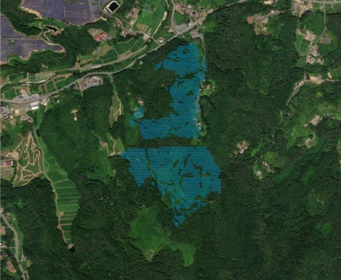 Nuevo proyecto solar terrestre de EDP de 28 MWp en la ciudad de Motoyoshi, en la prefectura de Miyagi (Japón).