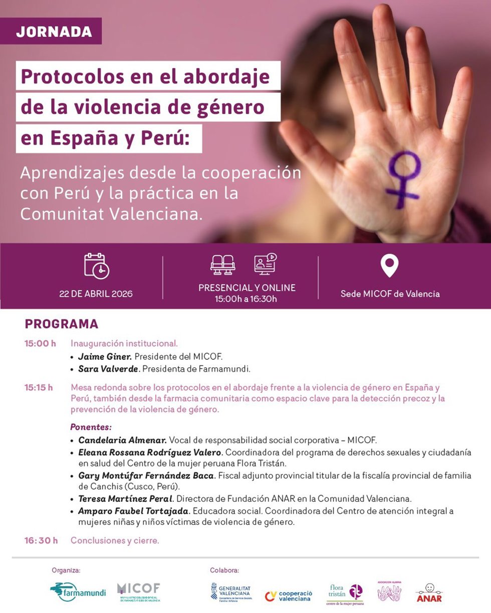Micof y Farmamundi abordan la violencia de género desde la salud y la cooperación con profesionales de España y Perú