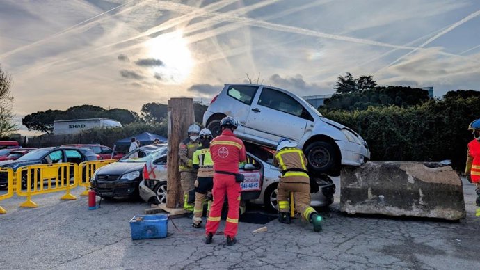 Un simulacre d'accident