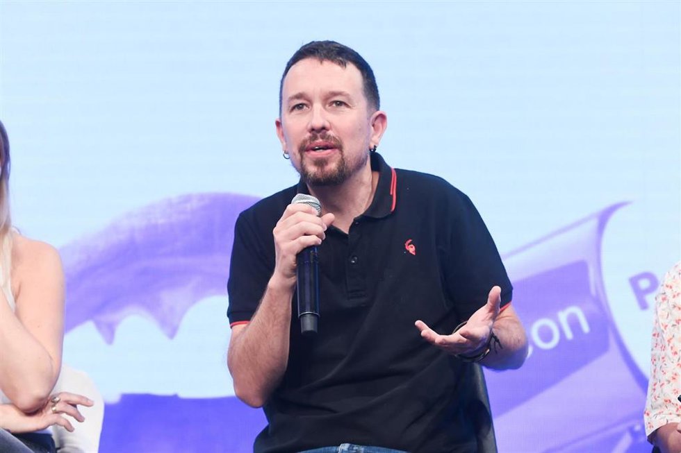 Archivo - El exvicepresidente del Gobierno y exsecretario general de Podemos, Pablo Iglesias, durante una intervención en la  Universidad de Otoño de Podemos en Espacio Ventas, a 18 de octubre de 2025, en Madrid (España).