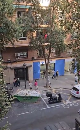 Captura del vídeo publicado sobre la reyerta