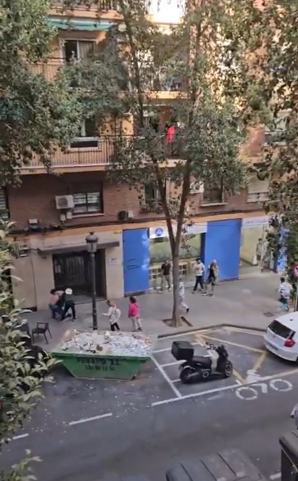 Captura del vídeo publicado sobre la reyerta