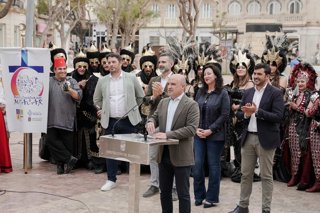 Presentación de los 'Moros y cristianos' de Mojácar en Almería.