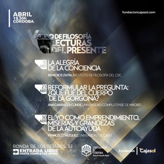 Cartel de la quinta edición de 'Lecturas del presente' en la Fundación Cajasol en Córdoba.