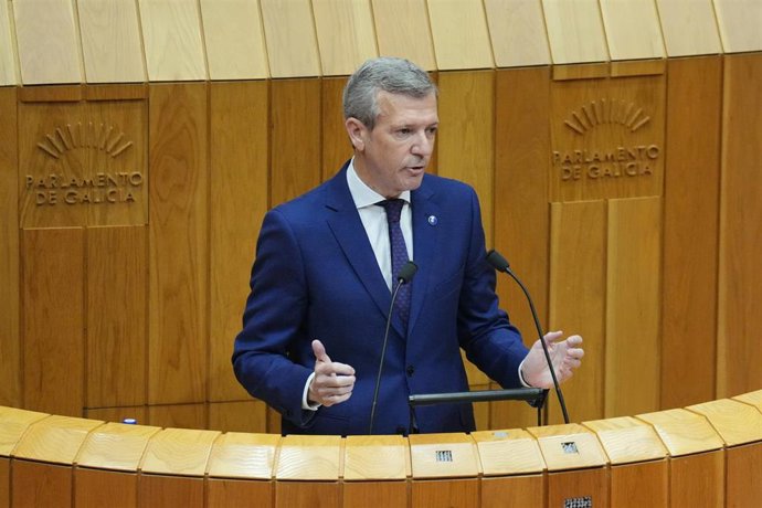 El presidente de la Xunta de Galicia, Alfonso Rueda, durante el Debate sobre el Estado de la Autonomía.
