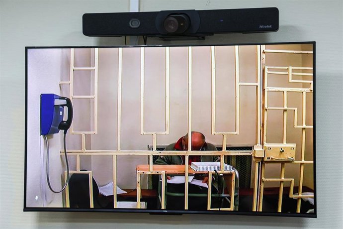 Imagen del ex viceministro de Defensa ruso Pavel Popov durante la lectura de su sentencia por corrupción.