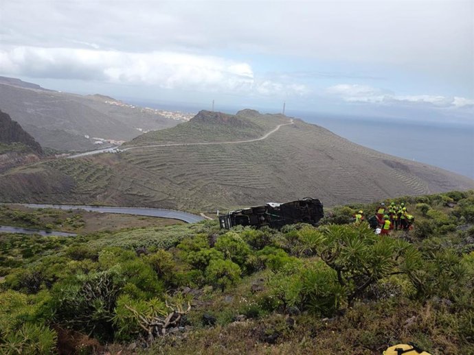 Guagua accidentada en San Sebastián de La Gomera