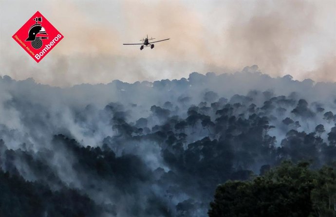 Dispositivo de extinción del incendio forestal de Tibi