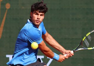 Monte Carlo, Monk: Tennis, ATP Monte Carlo Rolex Masters 2026, Carlos Alcaraz (ESP), Thursday, April 9, 2026. Photo Felice Calabro',Image: 1089765322, License: Rights-managed, Restrictions: * Italy Rights OUT *, Model Release: no, Credit line: Felice Cala