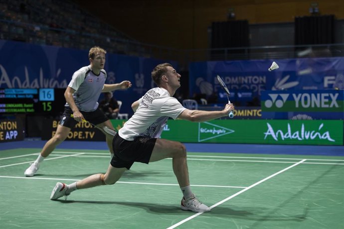 Los daneses Daniel Lundgaard y Mads Vestergaard, durante el Campeonato de Europa de 2026.