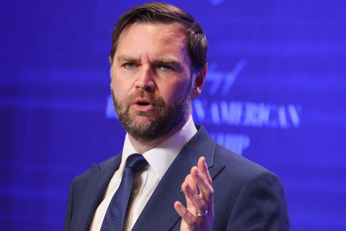 April 7, 2026, Budapest, Hungary: U.S. Vice President JD Vance attends a joint press conference with Hungarian Prime Minister Viktor Orban in Budapest, Hungary on April 7, 2026.