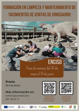 ADR La Rioja Oriental desarrollará formación sobre conservación de yacimientos de icnitas en Enciso del 16 de mayo al 13 de junio