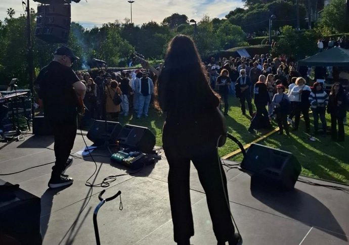 Imagen de la anterior edición de NaturJoven, durante una actuación en directo en el Parque Moret