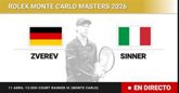 Foto: Alexander Zverev - Jannik Sinner, en directo hoy: sigue el partido de Rolex Monte Carlo Masters