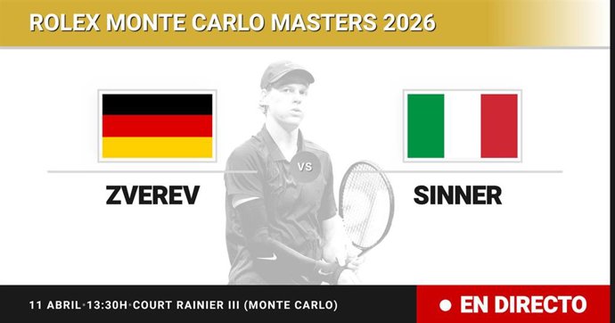 Alexander Zverev - Jannik Sinner: resumen y estadísticas del partido de Semifinal de Rolex Monte Carlo Masters