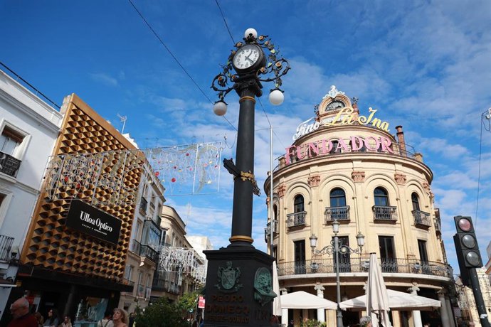 Archivo - Imagen de archivo de la vista del edificio Gallo Azul en el centro de Jerez de la Frontera el pasado mes de diciembre de 2025.