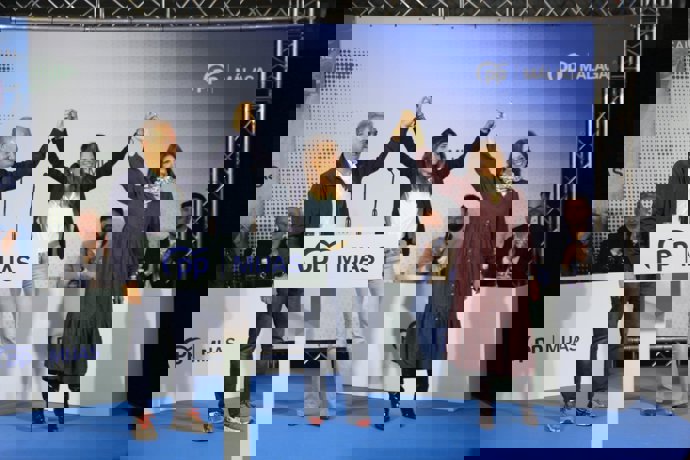 El vicesecretario de Coordinación Autonómica, Local y Análisis Electoral del PP, Elías Bendodo, en el IX Congreso del PP de Mijas (Málaga)