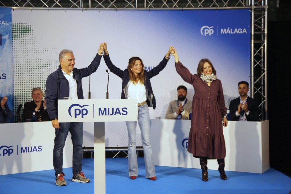 El vicesecretario de Coordinación Autonómica, Local y Análisis Electoral del PP, Elías Bendodo, en el IX Congreso del PP de Mijas (Málaga)