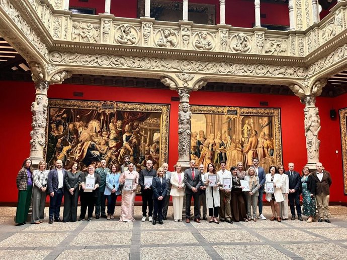 Gala de entrega de los premios del XXIV Certamen Cine y Salud celebrada este sábado en el Patio de la Infanta de Zaragoza