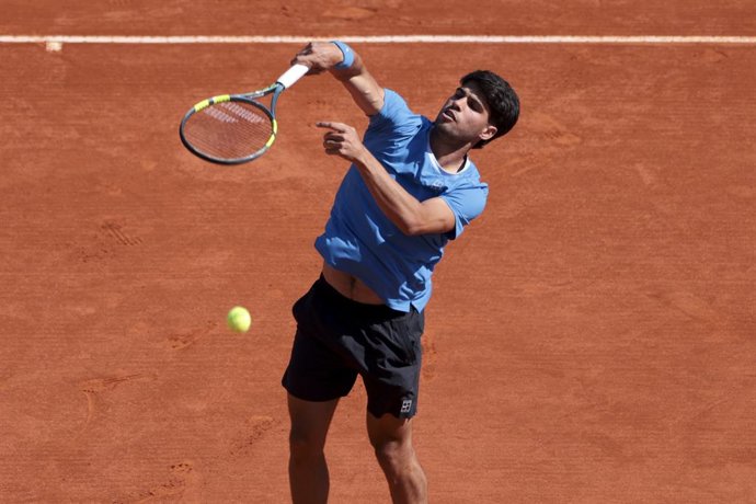 Carlos Alcaraz of Spain during day 5 of the Rolex Monte-Carlo Masters 2026, an ATP Masters 1000 Tennis tournament on April 9, 2026 at Monte Carlo Country Club in Roquebrune Cap Martin, France near Monaco - Photo Jean Catuffe / DPPI
