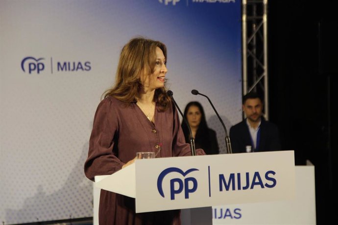 La presidenta provincial del PP de Málaga, Patricia Navarro, en un acto en Mijas