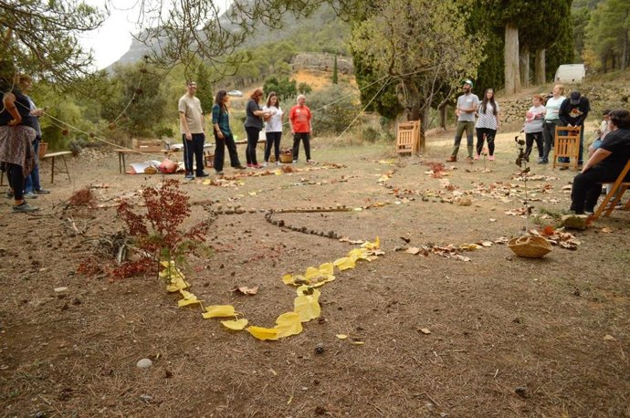 Uno de los talleres en el Parc Natural del Montsant