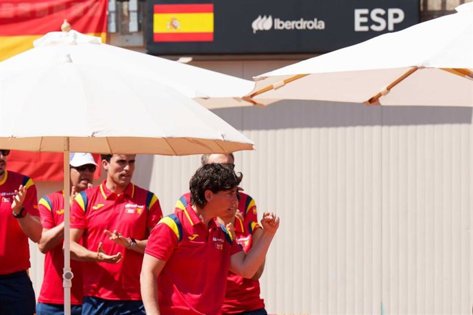 La capitana del equipo español de la Billie Jean King Cup, Carla Suárez.