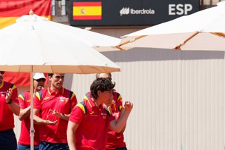 La capitana del equipo español de la Billie Jean King Cup, Carla Suárez.