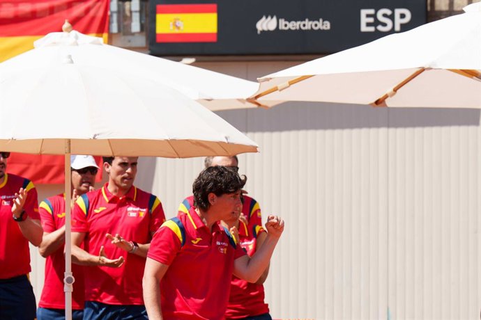 La capitana del equipo español de la Billie Jean King Cup, Carla Suárez.