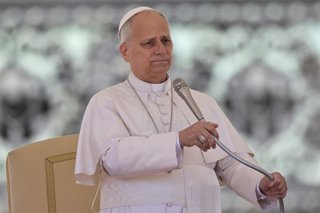 April 8, 2026. Vatican City -  POLE LEO XIV during his weekly General Audience in S. Peter's Square at the Vatican.  ÂEvandroInetti_via ZUMA Wire,Image: 1089498544, License: Rights-managed, Restrictions: , Model Release: no, Credit line: Evandro Inetti /