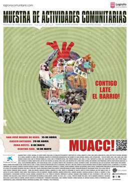 MUACC! 2026 llevará actividades de Logroño Comunitario a los barrios de la ciudad del 15 de abril al 14 de mayo