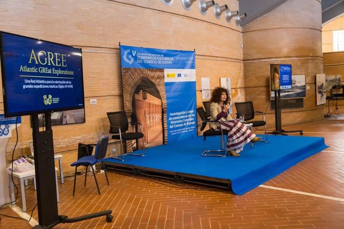 Presentacion Agree en Encuentro de Gestores Itinerarios Culturales de La Rábida (Huelva).