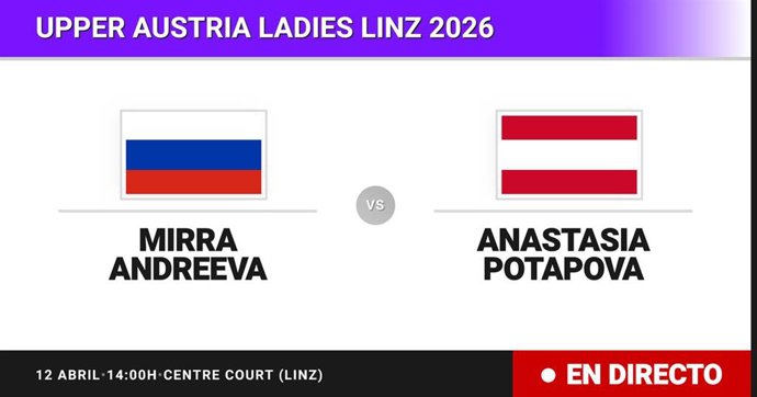 Mirra Andreeva - Anastasia Potapova: resumen y estadísticas del partido de Final de Upper Austria Ladies Linz
