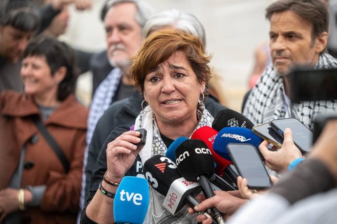 Imagen de Laura Campos durante las declaraciones.