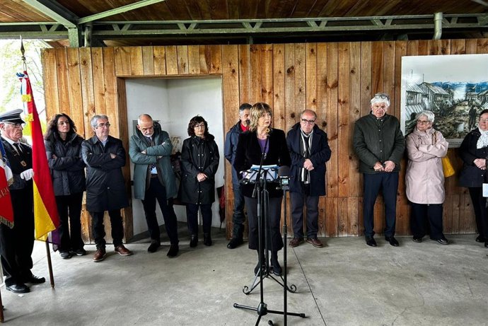 La vicepresidenta Ana Ollo, participa en un acto institucional de homenaje a los republicanos que fueron internados entre 1939 y 1945 en el campo de concentración de Gurs.
