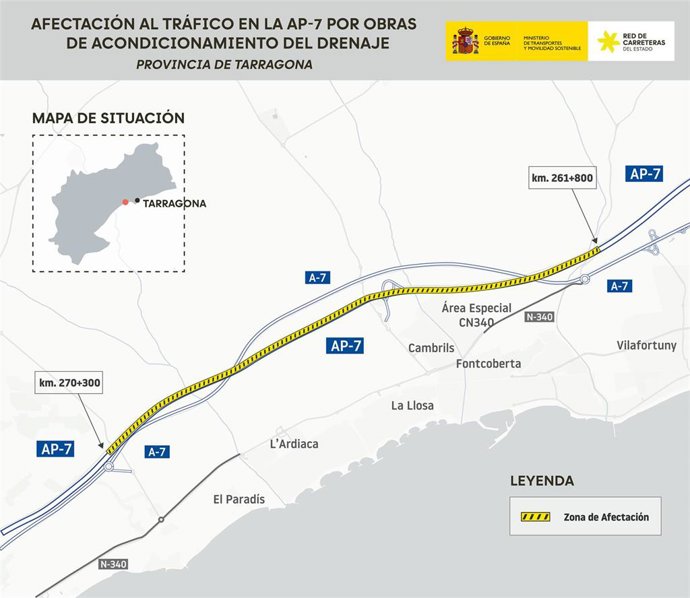 Mapa de las obras