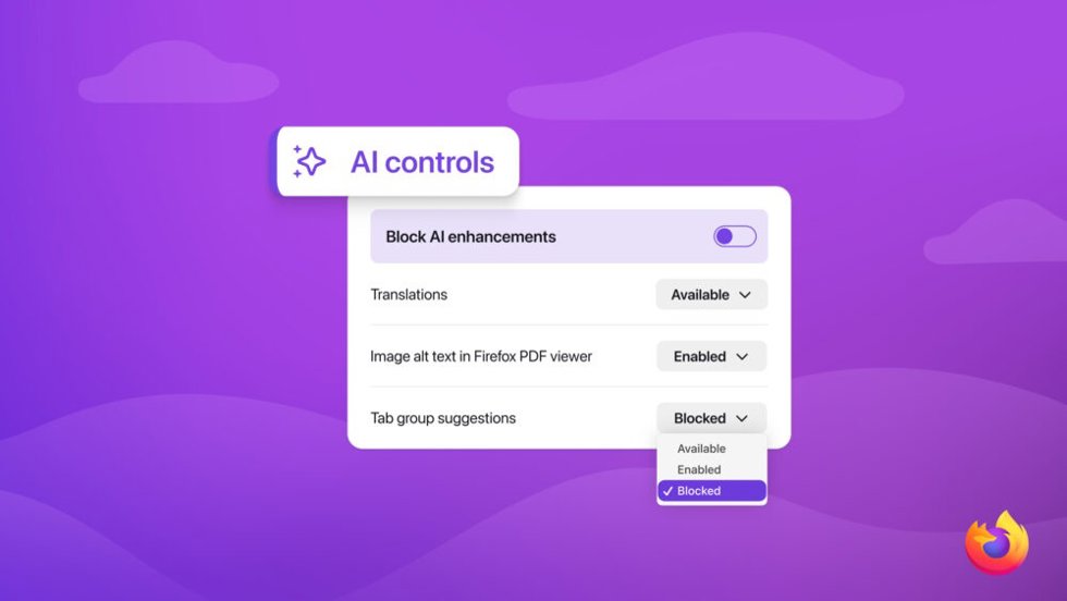Archivo - Interruptor para las herramientas de IA en Firefox.
